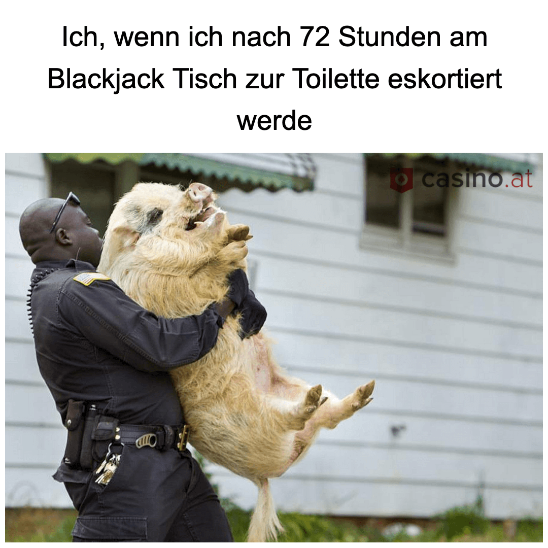 Pause forcée après des heures de jeu de Blackjack-Casino Meme